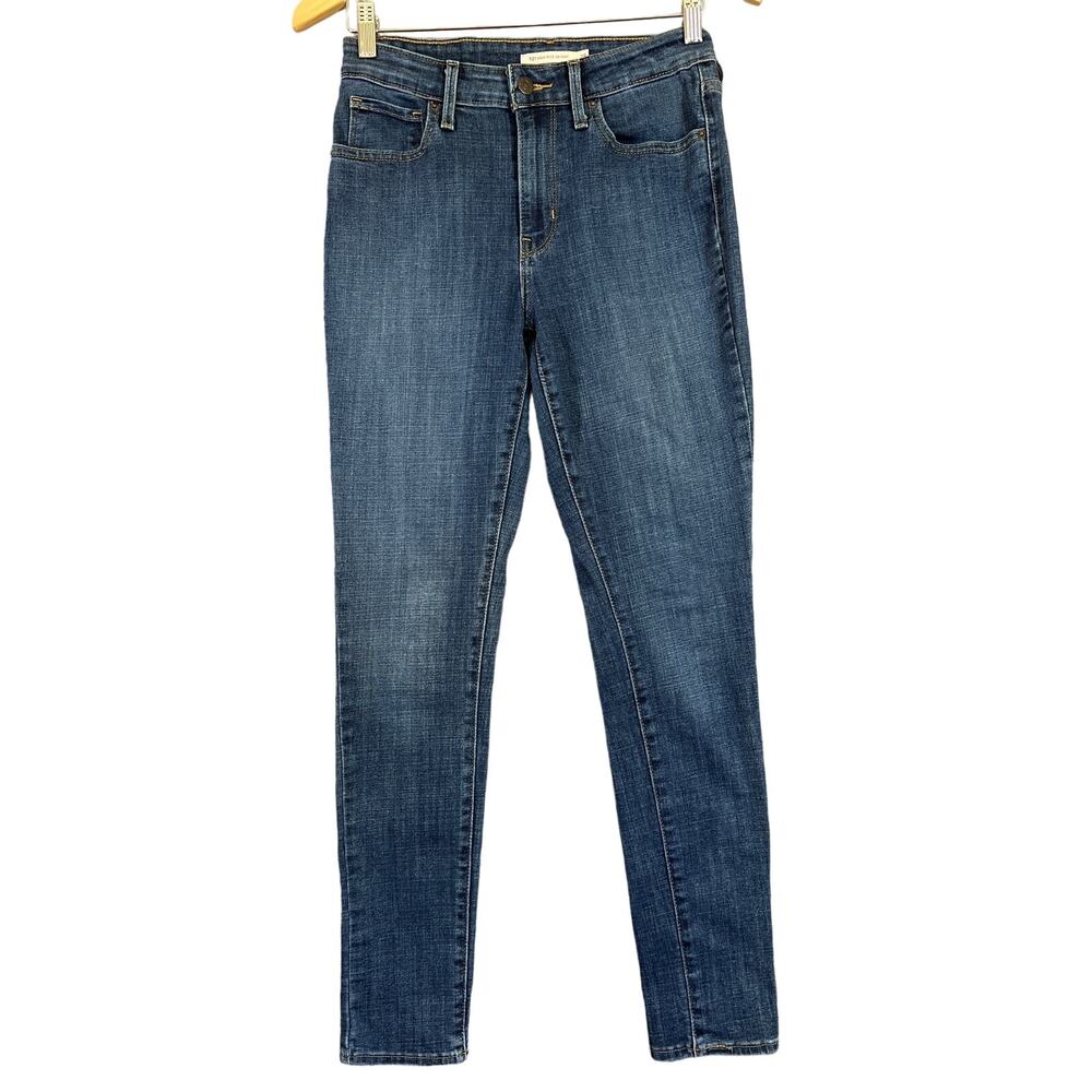 Levis 721 Jeans Womens 28 Blue High Rise Skinny Stretch Denim 28.5" Inseam